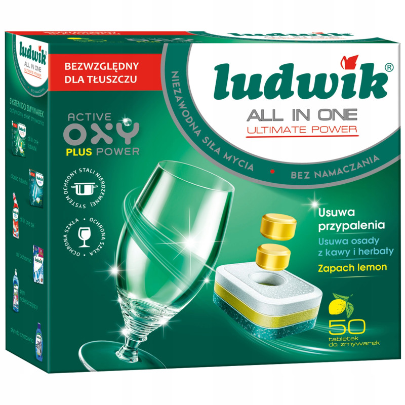 LUDWIK TABLETKI DO ZMYWARKI 50SZT LEMON