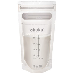 AKUKU Sterylne woreczki do przechowywania pokarmu 150ml
