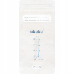 AKUKU Sterylne woreczki do przechowywania pokarmu 150ml