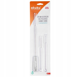 SZCZOTKA DO MYCIA CZYSZCZENIA SŁOMEK RUREK SZARA