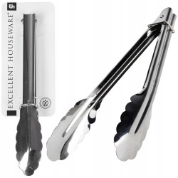 SZCZYPCE DO GRILLA SAŁATKI KUCHENNE STALOWE 31CM