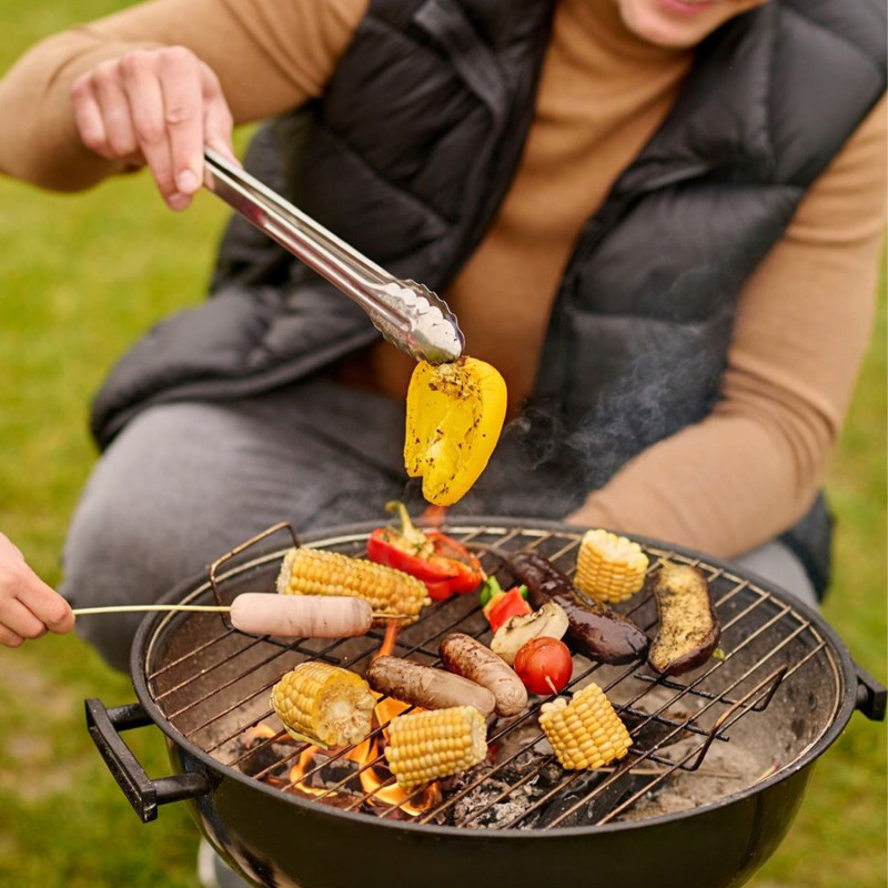 SZCZYPCE DO GRILLA SAŁATKI KUCHENNE STALOWE 31CM