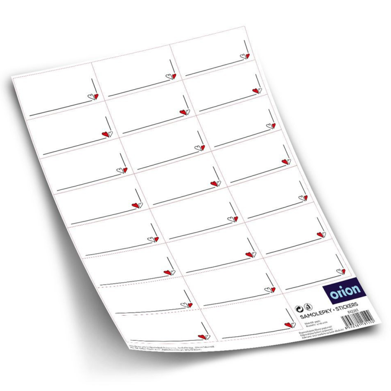 Etykiety samoprzylepne SERDUSZKA