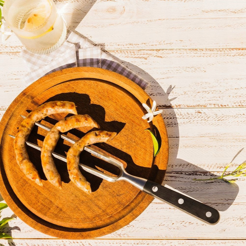 WIDELEC KUCHENNY DUŻY STALOWY DO MIĘSA GRILLA SZPIKULEC