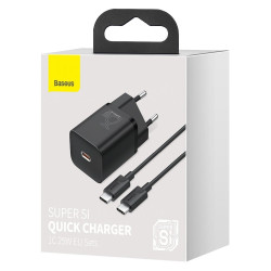 Ładowarka sieciowa Baseus Super Si Quick Charger 1C 25W z przewodem USB-C do USB-C 1m