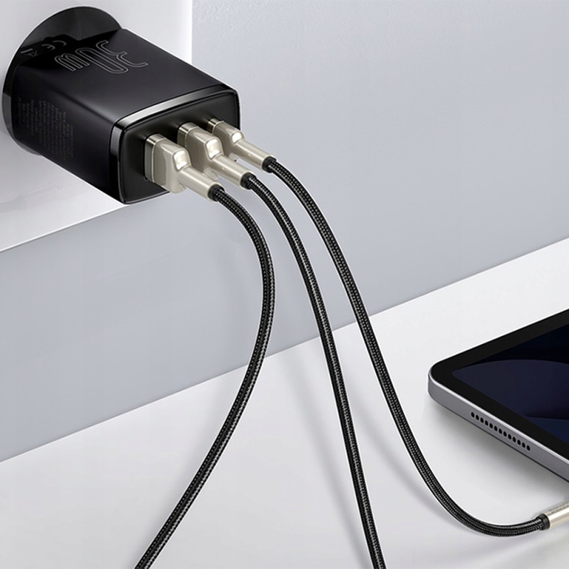 Ładowarka sieciowa BASEUS 2U+C 30W EU Black