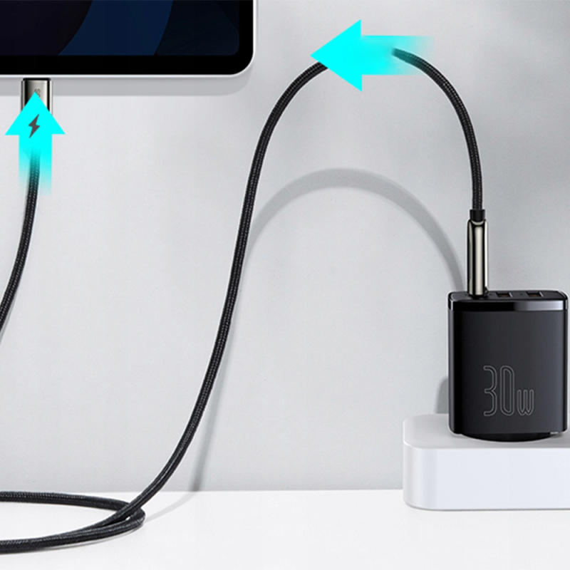 Ładowarka sieciowa BASEUS 2U+C 30W EU Black