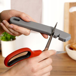 Ostrzałka do noży 17x2,5cm szara