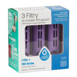 Filtry do butelek Dafi 3-pak lawendowe