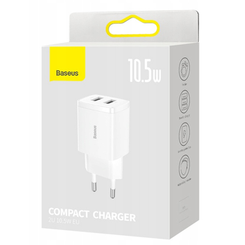 BASEUS Ładowarka sieciowa USB-A 10.5W 2A 3976 CCXJ010202