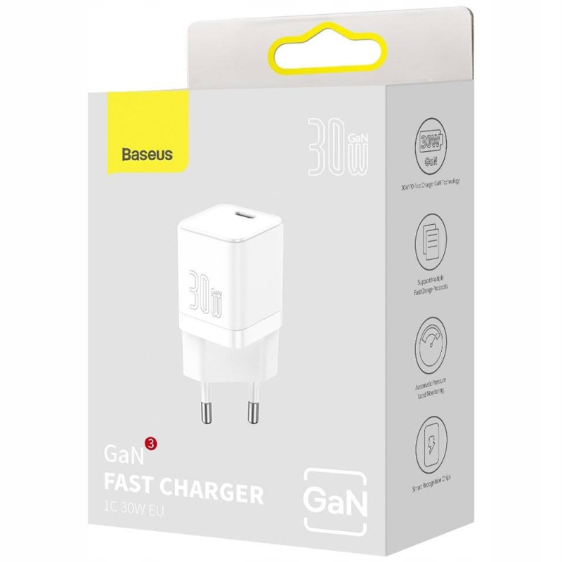 BASEUS Ładowarka sieciowa zasilacz USB-C PD QC4.0 30W CCGN010102