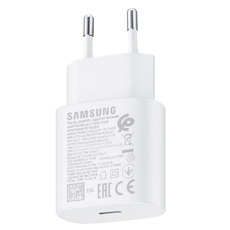 ŁADOWARKA SIECIOWA USB-C BIAŁA SAMSUNG EP-TA800EWE 3A