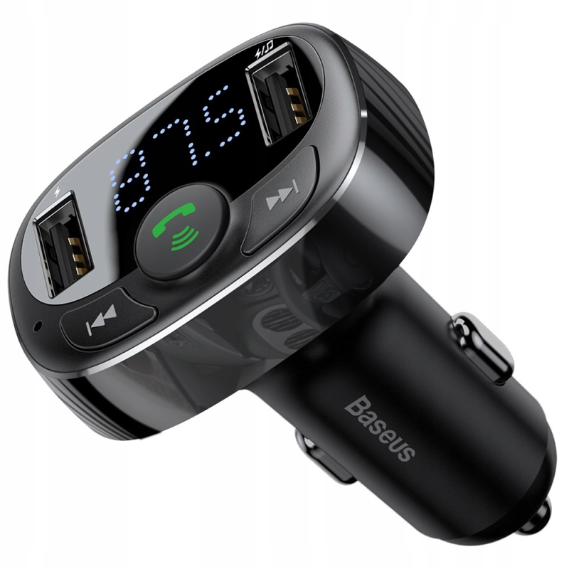TRANSMITER FM BLUETOOTH BASEUS + ŁADOWARKA 2,1A ZESTAW GŁOŚNOMÓWIĄCY CCTM-01
