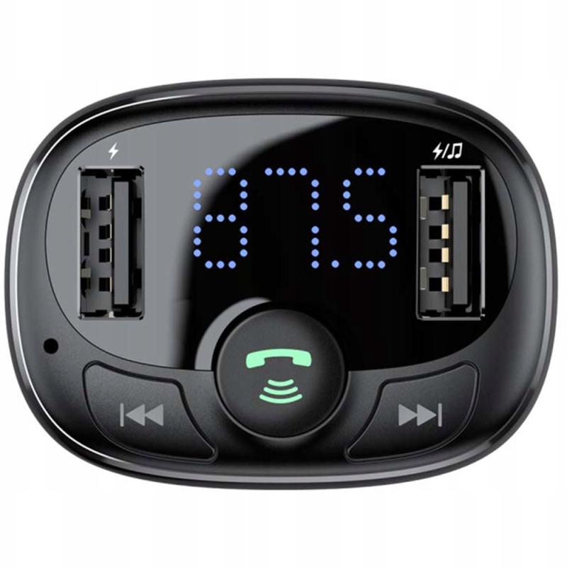 TRANSMITER FM BLUETOOTH BASEUS + ŁADOWARKA 2,1A ZESTAW GŁOŚNOMÓWIĄCY CCTM-01