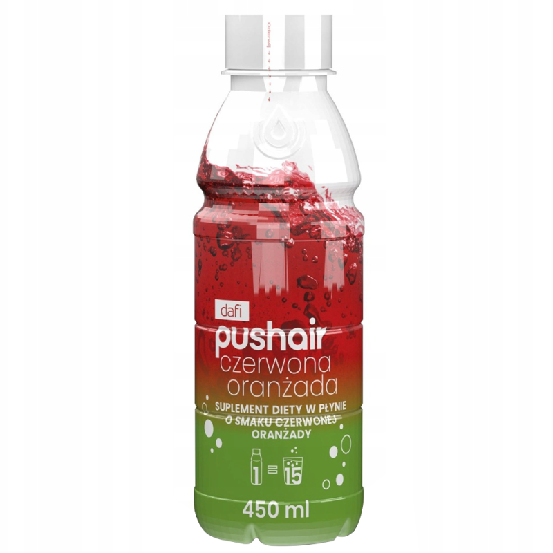 PUSHAIR Suplement diety Syrop Czerwona Oranżada 450ml