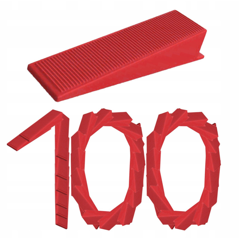 Klips do poziomowania płytek 2.0 mm (zestaw po 100 sztuk) x5 + 100 klin 25 narożników + Obcęgi