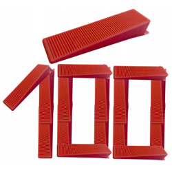 Klips do poziomowania płytek 1.5 mm (zestaw po 100 sztuk) x5 100 klin + Obcęgi