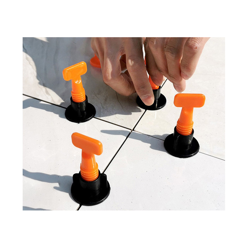 System poziomowania płytek (Zestaw po 50 sztuk) x6 + 100 gwiazdek + 50 dodatkowych szpilek