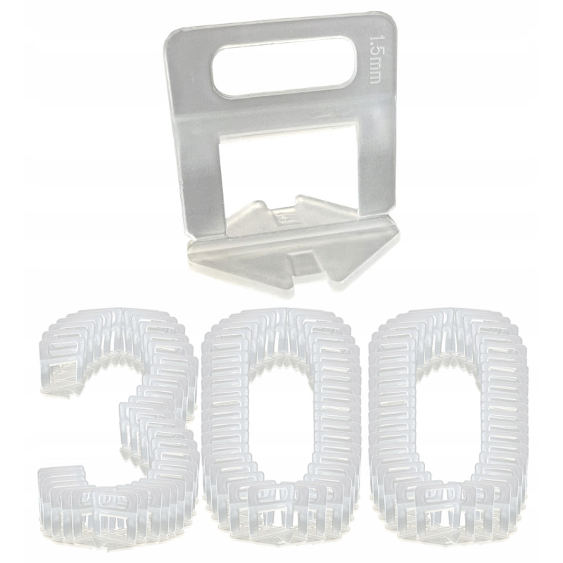 Klips do poziomowania płytek 1.5 mm (zestaw po 100 sztuk)x3 100 KLIN