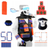 Gotowy zestaw VEST SET #3A ( z długim magazynkiem) do Hasbro Nerf + piankowe cele beczki