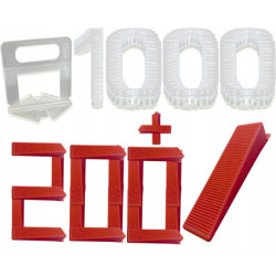 Klips do poziomowania płytek 1.5 mm (zestaw po 100 sztuk) x10 200 KLIN