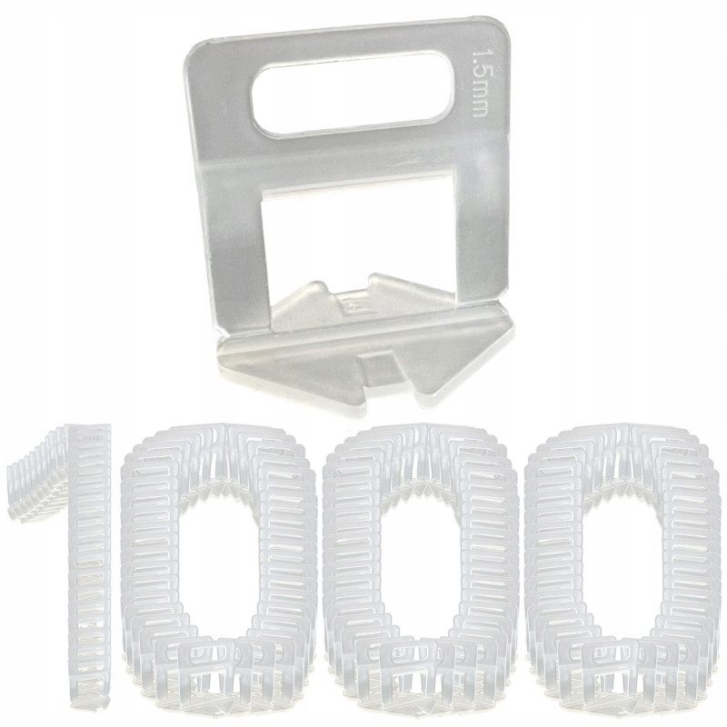 Klips do poziomowania płytek 1.5 mm (zestaw po 100 sztuk) x10 200 KLIN