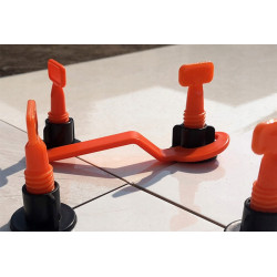 System poziomowania płytek (Zestaw po 50 sztuk) x4 + 50 gwiazdek + 50 dodatkowych szpilek + 25 narożników