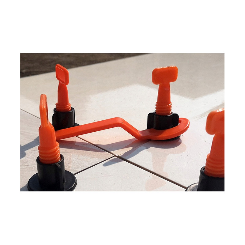 System poziomowania płytek (Zestaw po 50 sztuk) x4 + 50 gwiazdek + 50 dodatkowych szpilek + 25 narożników