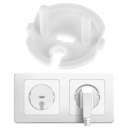 Zabezpieczenie na gniazdko z  uziemieniem 1szt