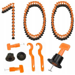 System poziomowania płytek (Zestaw po 50 sztuk) x2 + 50 gwiazdek + 50 dodatkowych szpilek + 25 narożników