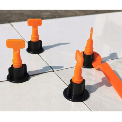 System poziomowania płytek (Zestaw po 50 sztuk) x2 + 50 gwiazdek + 50 dodatkowych szpilek + 25 narożników