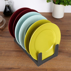 STOJAK NA POKRYWKI TALERZE DESKI ORGANIZER CZARNY