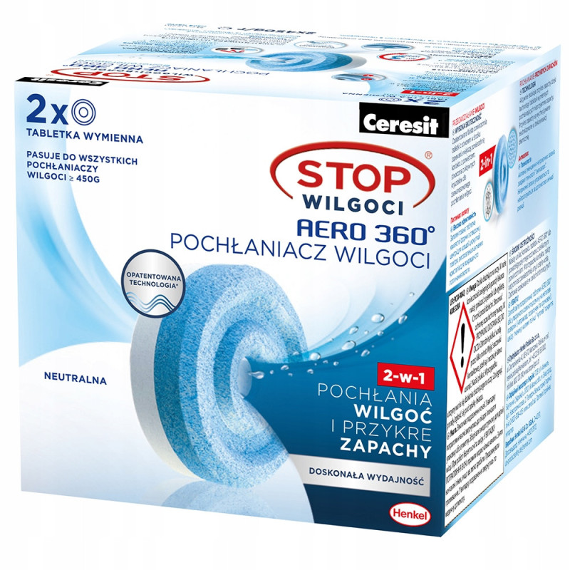 Pochłaniacz Ceresit Aero 360 x2 neutralny + 2x lawenda