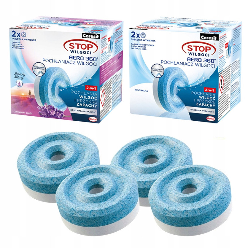 Pochłaniacz Ceresit Aero 360 x2 neutralny + 2x lawenda