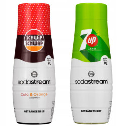 Syrop do SodaStream Schwip Schwap Cola Orange + Syrop do SodaStream 7UP 0