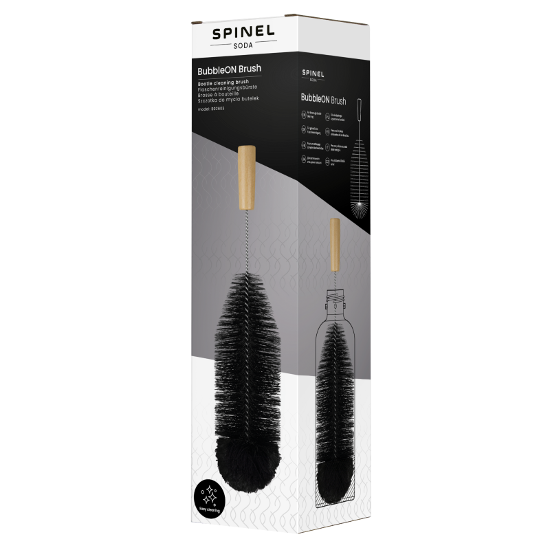 SZCZOTKA SPINEL SODA DO CZYSZCZENIA BUTELEK DO SATURATORA CZARNA