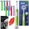 Szczoteczka Oral-b Pro Junior 6+ Zielona + 8x końcówka zamienna EB-10A Color