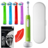 Szczoteczka Oral-b Pro Junior 6+ Zielona + 4x końcówka zamienna EB-10A Color + etui białe