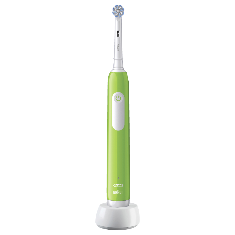 Szczoteczka Oral-b Pro Junior 6+ Zielona + 4x końcówka zamienna EB-10A Color + etui białe