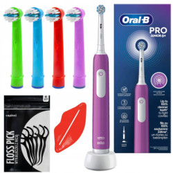 Szczoteczka Oral-b Junior Pro Fiolet + 4x końcówka zamienna EB-10A Color