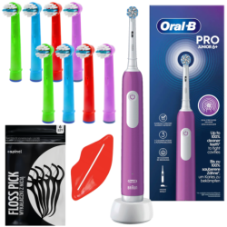 Szczoteczka Oral-b Junior Pro Fiolet + 8x końcówka zamienna EB-10A Color