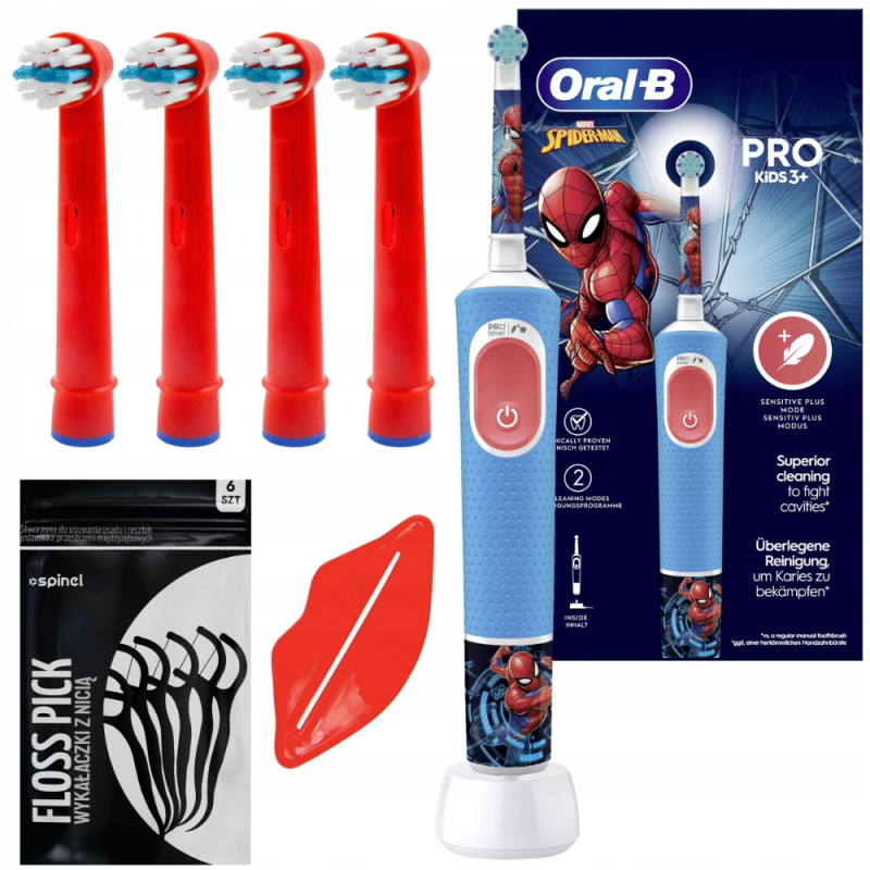 SZCZOTECZKA DO ZĘBÓW ORAL-B VITALITY PRO 103 KIDS SPIDERMAN + DODATKI