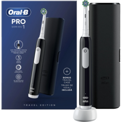 SZCZOTECZKA ELEKTRYCZNA DO ZĘBÓW ORAL-B PRO SERIES 1 CZARNA 3 TRYBY + ETUI