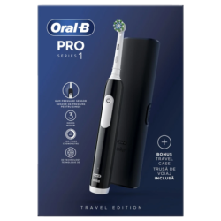SZCZOTECZKA ELEKTRYCZNA DO ZĘBÓW ORAL-B PRO SERIES 1 CZARNA 3 TRYBY + ETUI