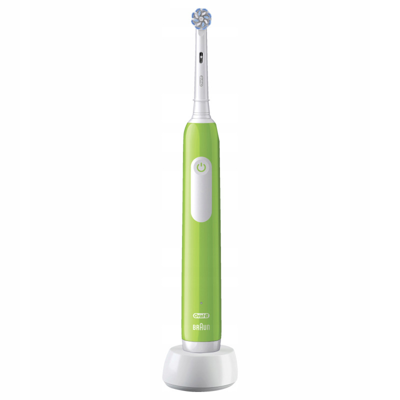 Szczoteczka Oral-b Pro Junior 6+ Zielona + 4x końcówka zamienna Precision Clean SB-17A + etui niebieskie
