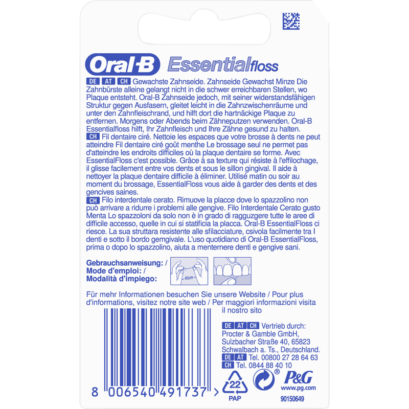 Nici dentystyczne Oral-B Essential Floss 50m Mint