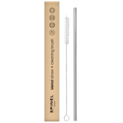 Metalowa słomka + środek czyszczący