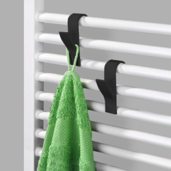 Wieszak na kaloryfer 2szt (czarny)