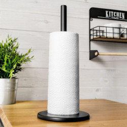Stojak na ręcznik papierowy czarny 15x32cm