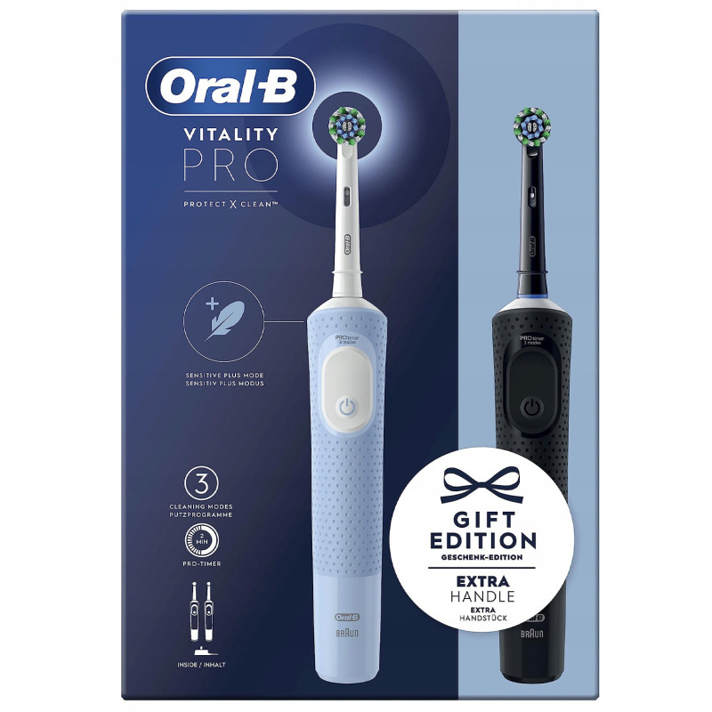Oral-B Vitality Pro D103 Duo Black / Blue + 4 zam. precision
